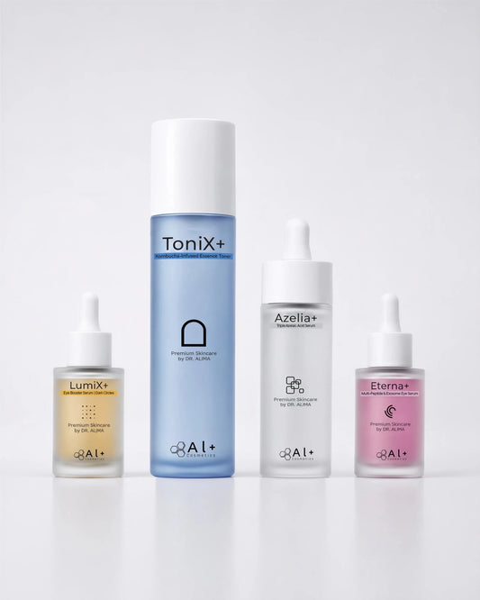 Skinstellar+ | Рутина за акне, петна и околоочна зона - Al+ Cosmetics - AM/PM рутина за лице и околоочна зона | 180 ML